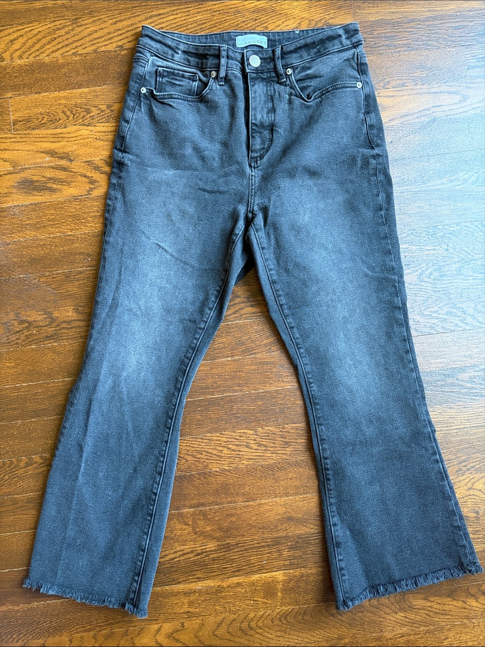 LOFT Black Flare Wide-Leg Jeans